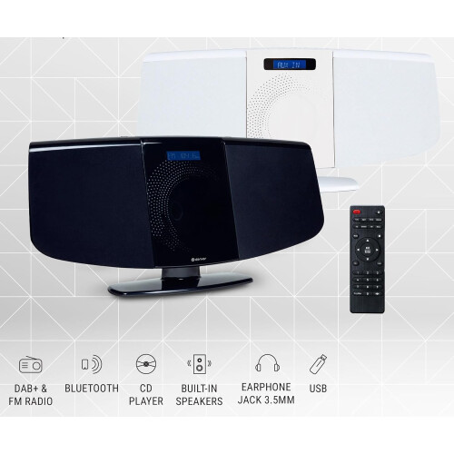 Denver (WHITE) Denver MDA-320 Bluetooth DAB+ CD Player 2