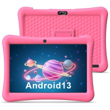 Kids Tablet 10 inch Android 13 Tablet for Kids Quad Core 3GB+32GB GMS Certified WiFi Tablet Dual Camera Kids APP Pre-Installed Parental