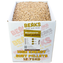Beaks Wild Bird Food Mealworm Suet Pellets - 12.75kg