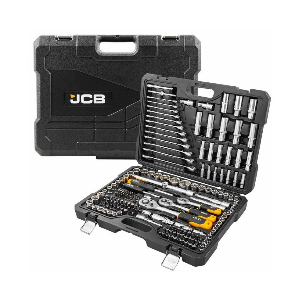 JCB 218 Piece Socket and Tool Set, 3/8'', 1/4'' and 1/2''| JCB-42182-5