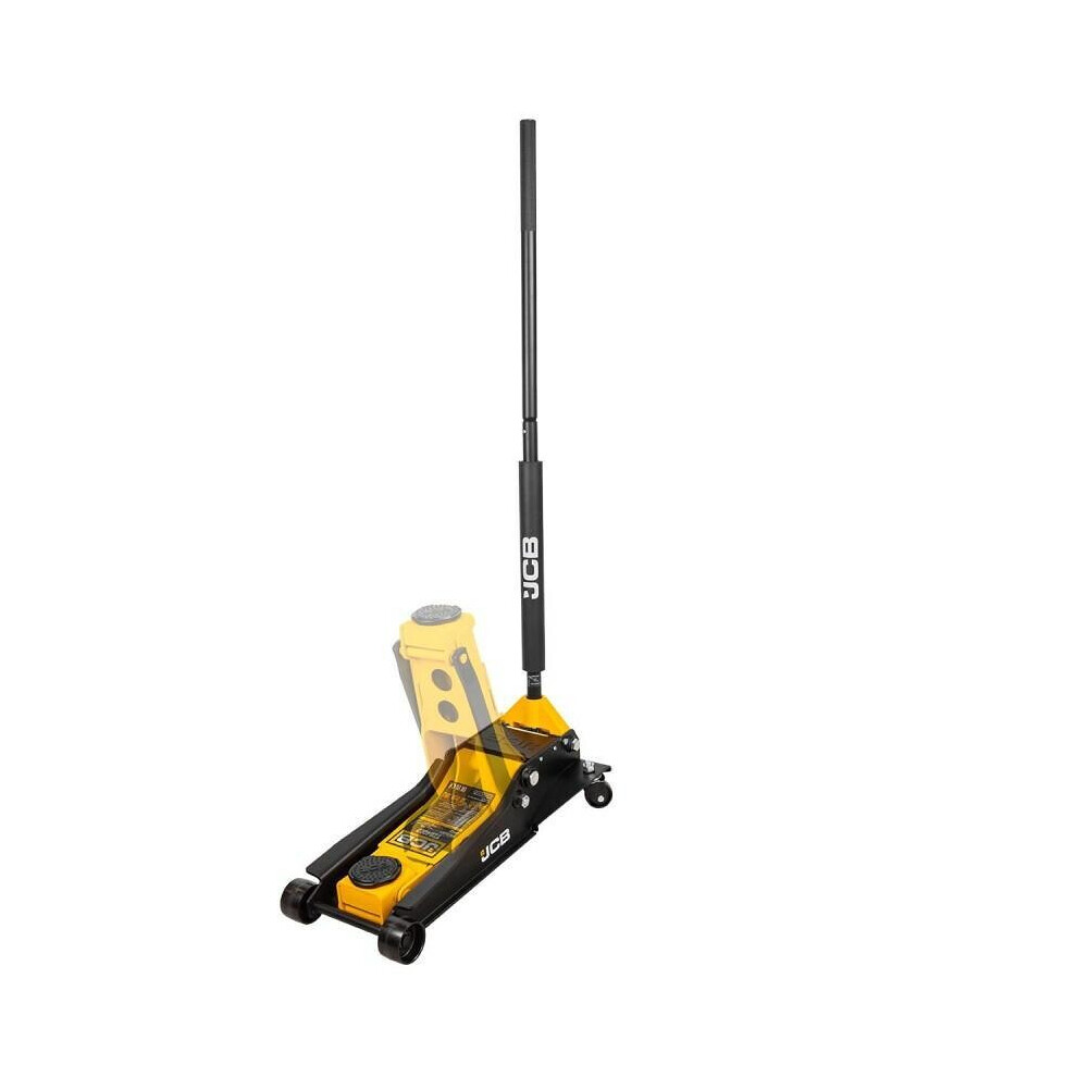 JCB 3.5-Tonne Low-Profile Hydraulic Trolley Jack - Dual-Piston Quick-Lift, Rubber Pad, Swivel Wheels - JCB-TZ84007-image-OPC-PFPVTGR-NEW