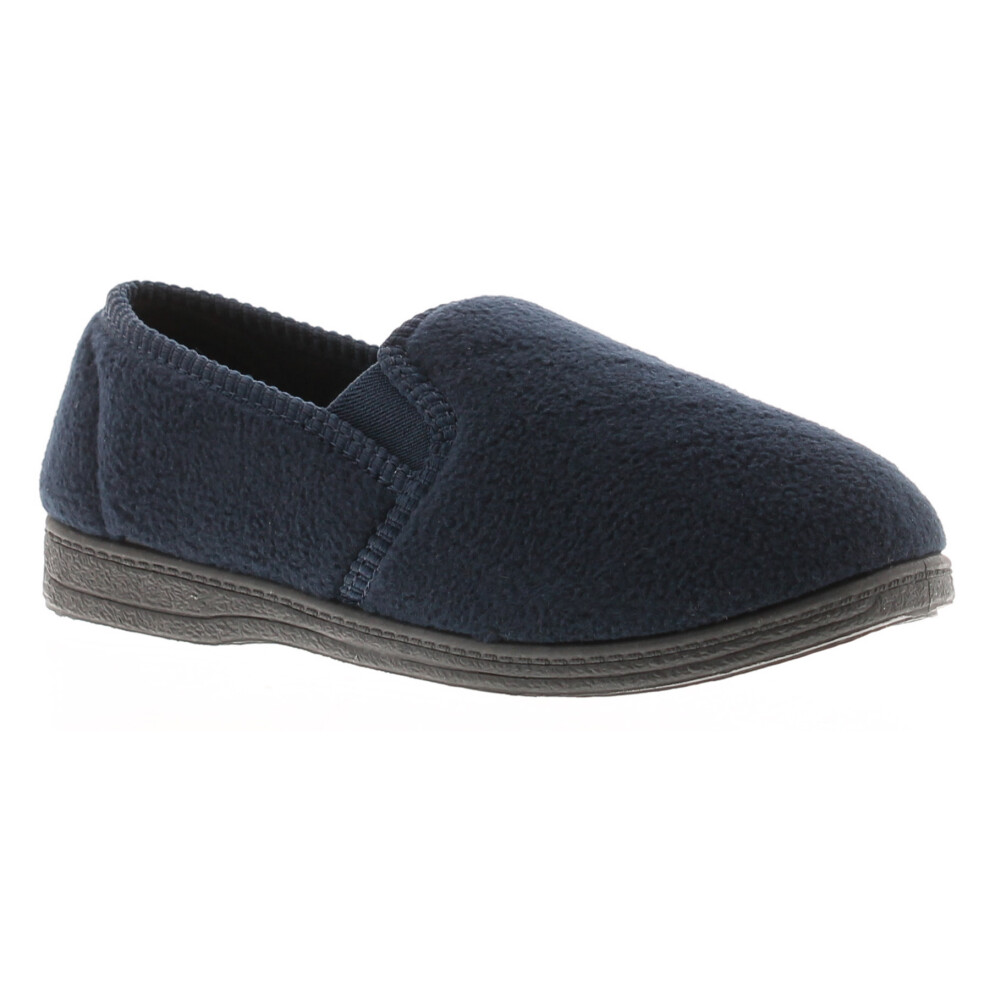 (Blue, 4 (Adults')) Knights Boys Full Slippers Polar Slip On navy UK Size