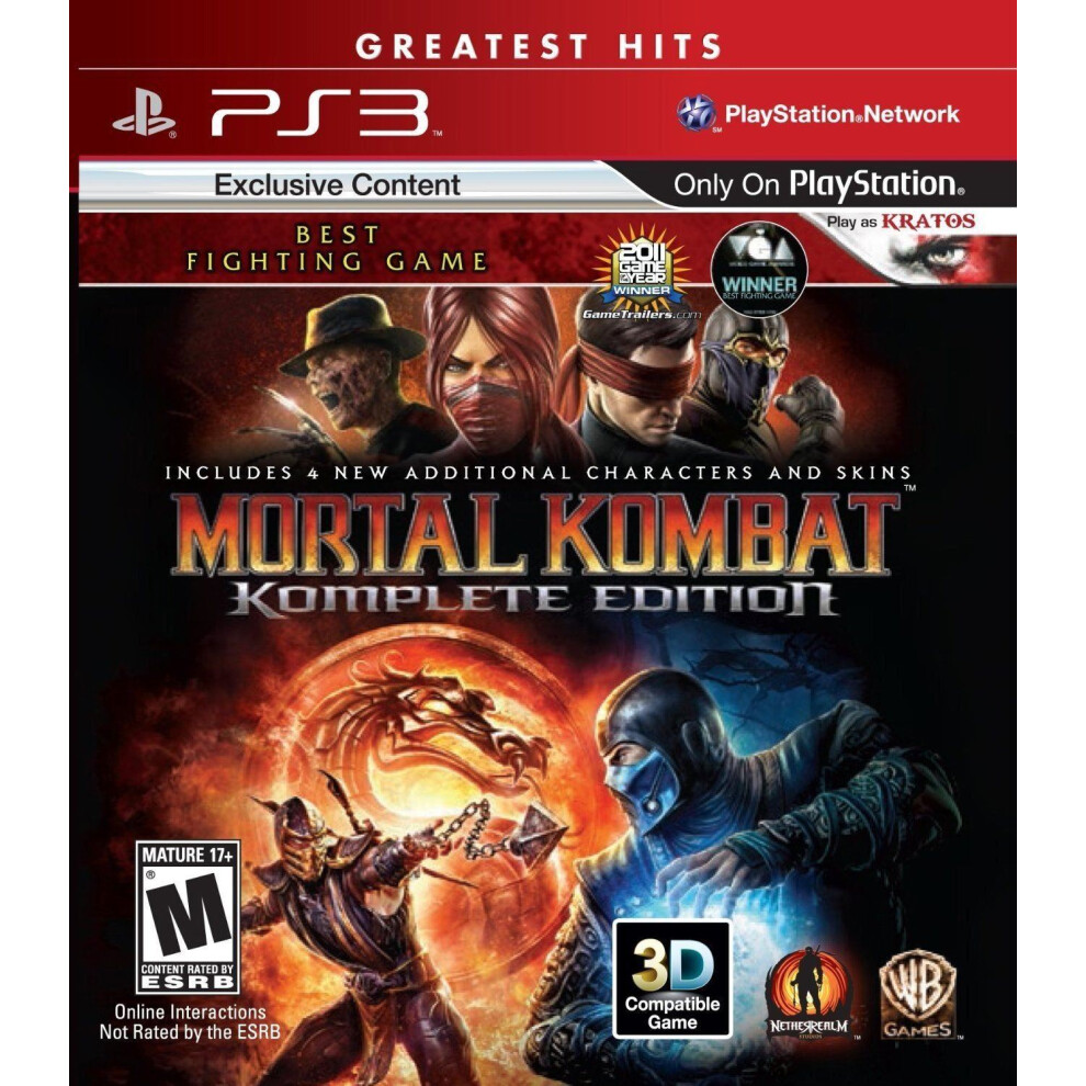 Mortal Kombat Komplete Edition PS3 Game