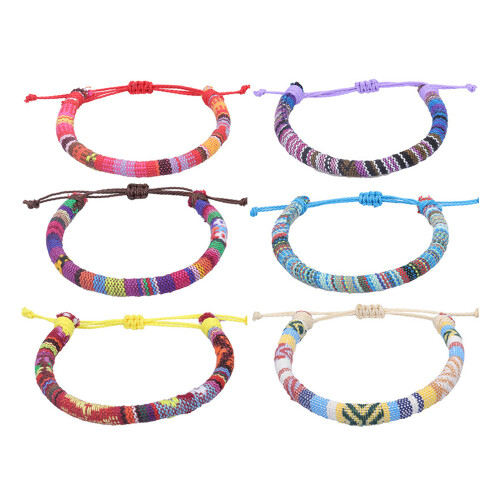 (Style 3) 6pcs Friendship Bracelets, Braided Bracelet Set, Easter Basket Fillers for Teens, Teenage Stocking Stuffers