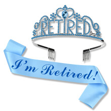 (Style 3) Retirement Decorations Party Sash and Crown for Women Set, Christmas/Retirement Gift for Her
