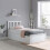Birlea White Wood Single Ottoman Bed and Mattress Bundle Phoenix Nebula 90cm 3ft 2