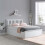 Birlea White Wood Small Double Ottoman Bed and Mattress Bundle Phoenix Nebula 120cm 4ft 2