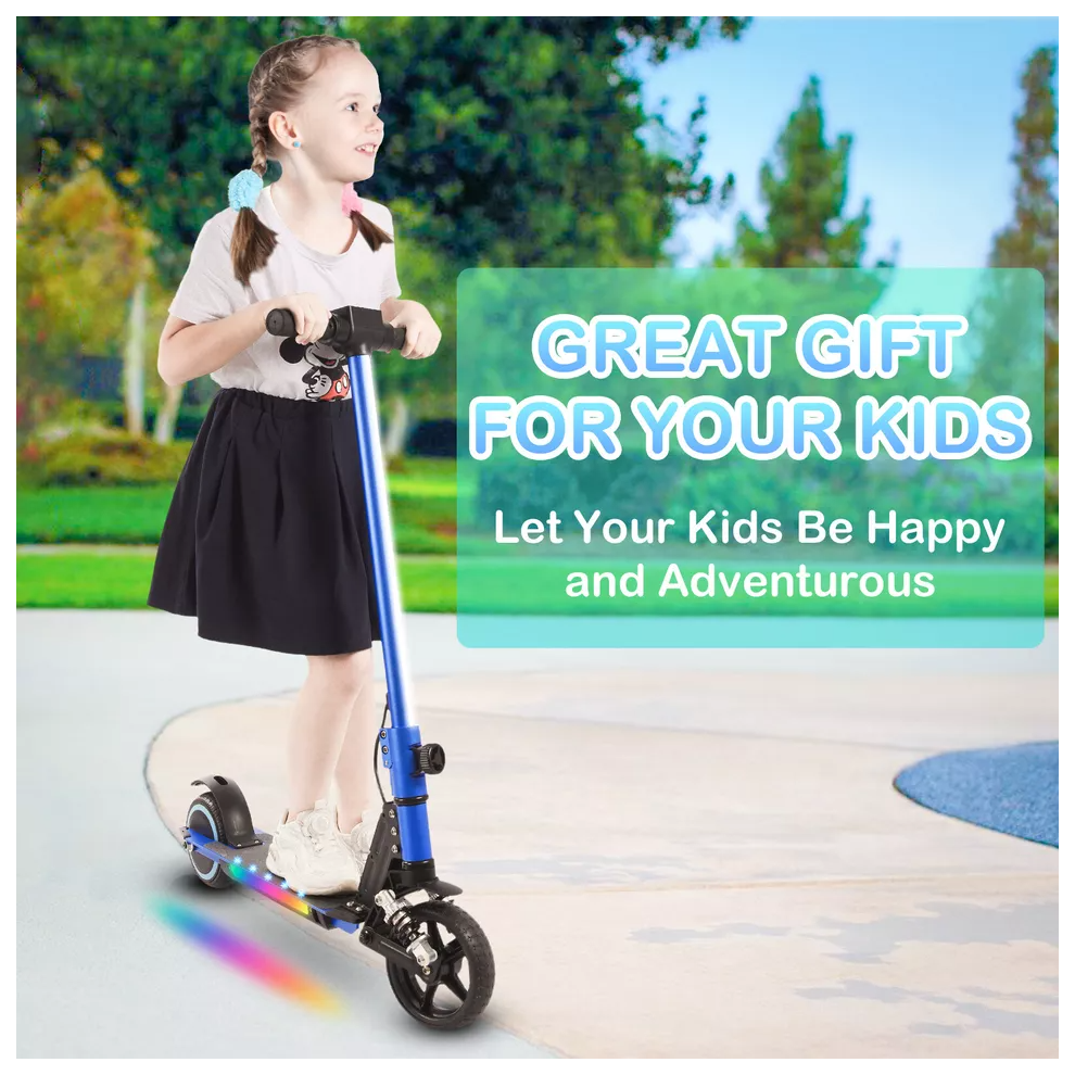 simate-s5-6-5--kid-s-flash-light-foldable-electric-scooter-130w-motor-24v-2-5ah-battery
