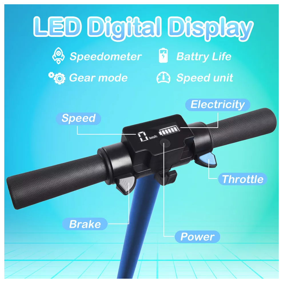 simate-s5-6-5--kid-s-flash-light-foldable-electric-scooter-130w-motor-24v-2-5ah-battery