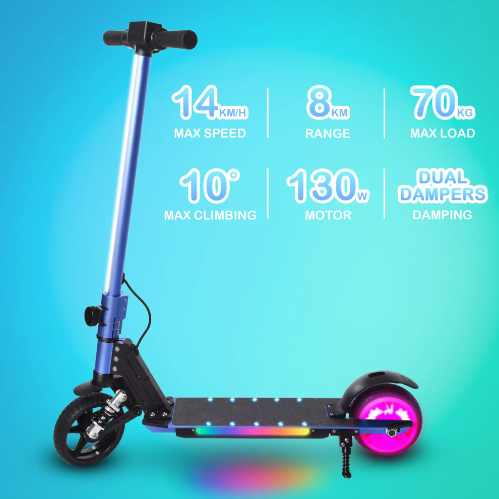 simate-s5-6-5--kid-s-flash-light-foldable-electric-scooter-130w-motor-24v-2-5ah-battery