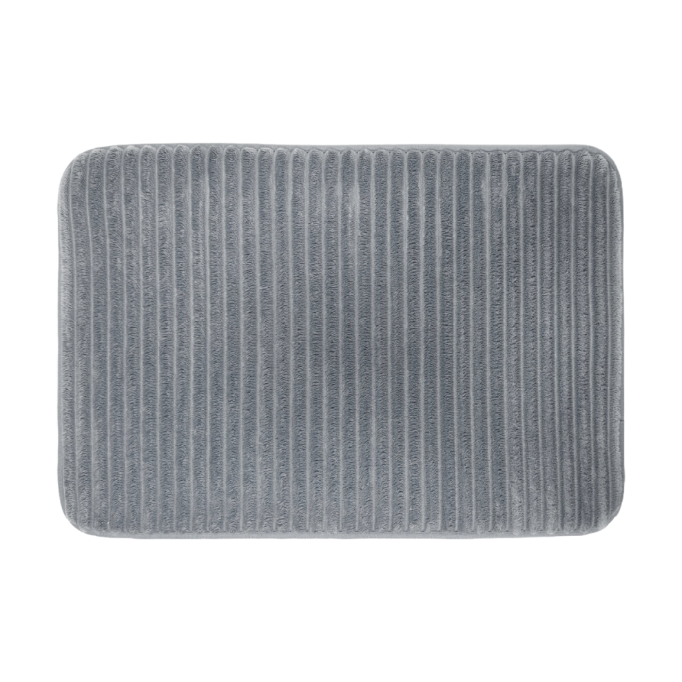 (Dark Grey) Ribbed Memory Foam Bath Mat Non Slip 40 x 60cm-image-OPC-PFPVXWZ-NEW