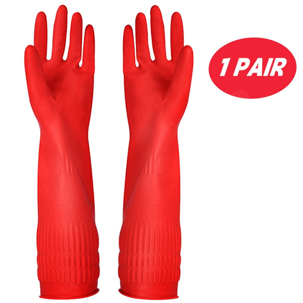 Rubber Cleaning Gloves Kitchen Dishwashing Glove 1 Pairs, Waterproof Reuseable, Small-image-OPC-PFPVYFT-NEW