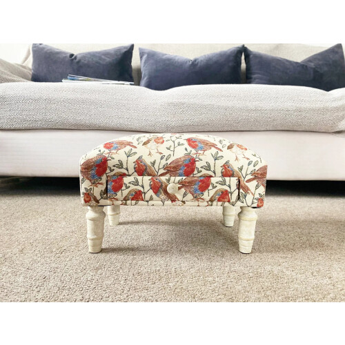 Robin Fabric Footstool with Drawer 1