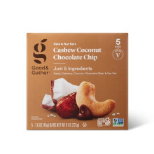 Good & Gather Cashew Coconut Chocolate Chip Date & Nut Bars 8oz/5ct