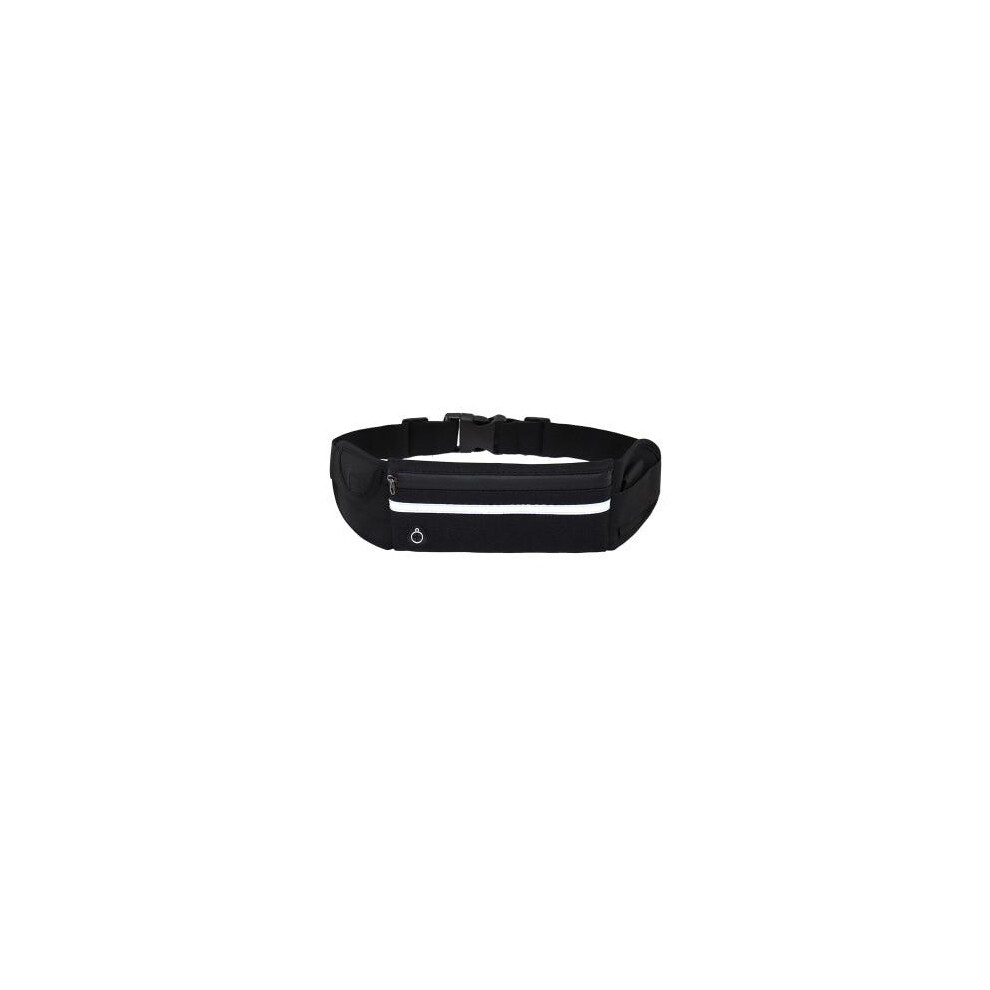 (Black) Running Bum Bag Fanny Pack Travel Waist Bags Money Zip Belt Pouch Sports Wallet