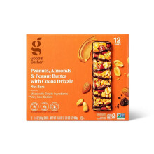 Good & Gather Almonds and Peanut Butter with Cocoa Drizzle Bar 12ct