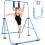 KAYMAN Foldable Gymnastics Horizontal Bar with Hand Protection Wrap, Blue 1
