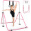 KAYMAN Foldable Gymnastics Horizontal Bar with Hand Protection Wrap, Pink 1