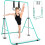 KAYMAN Foldable Gymnastics Horizontal Bar with Hand Protection Wrap, Teal 1