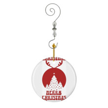 (Merry Christmas , Merry Christmas Mum, Grey Christmas_5977) Christmas Ornaments Ceramic with Crystal Hook Xmas Handmade Tree Decorations Keepsake Gifts Stocking Stuffer