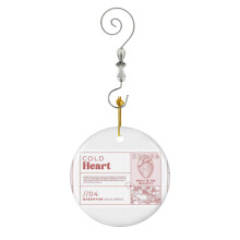 (EXO Baekhyun - Hello, World Subtle Kpop Merch, EXO Unique Fan Gift, Orange, Cold Heart, Original Gif) Christmas Ornaments Ceramic with Crystal Hook Xmas Handmade Tree Decorations Keepsake Gifts Stocking Stuffer