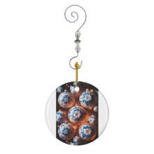 (Blue And White, Black, Yellow Christmas Chinoiserie Ball Pillow_10173) Christmas Ornaments Ceramic with Crystal Hook Xmas Handmade Tree Decorations Keepsake Gifts Stocking Stuffer