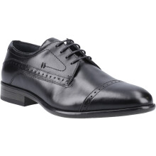 (Black, 12 (Adults')) Pod Ralph Leather Men's Black Oxford Shoes