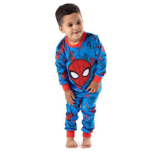 Marvel (2-3 Years) Marvel Spiderman Long Sleeve Long Leg Pyjama Set (Boys Blue) 1