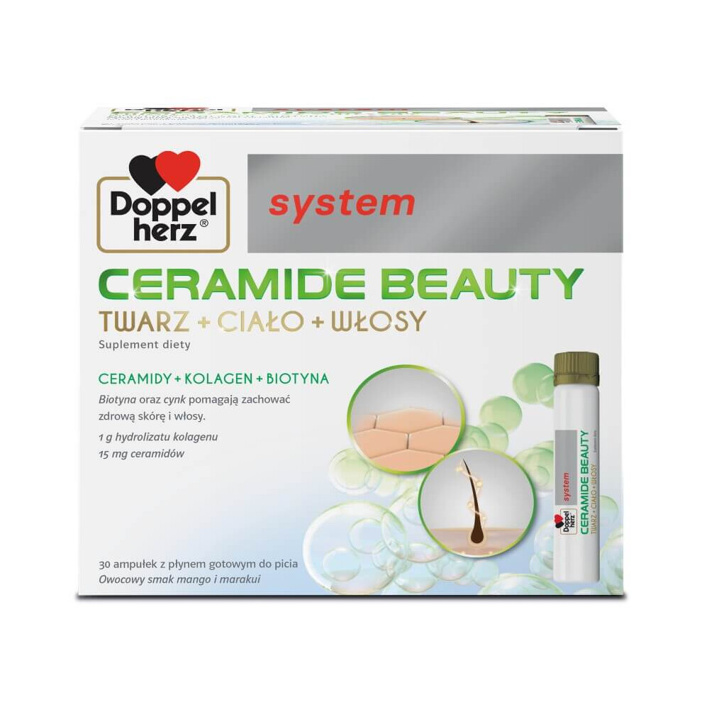 Queisser Pharma Doppelherz System Kollagen Beauty Ceramide 30X 25Ml Collagen Biotin