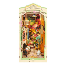 Estante de libros de madera Esquina Floral Book Nook