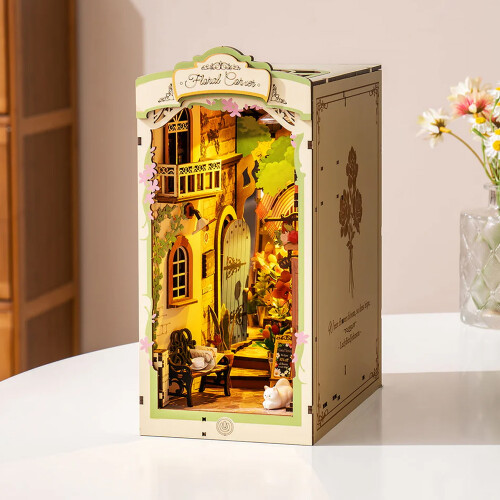 Supporto libri in legno Floral Corner Book Nook 1