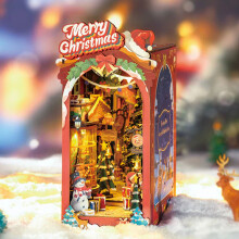Estante de livros Christmas Street Book Nook - ROBOTIME - TGC06 - Vermelho - A partir de 14 anos