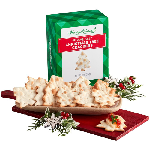 Harry & David Sesame Seed Christmas Tree Crackers 3oz
