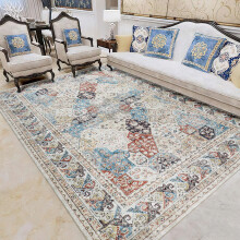 (200 X 290 cm, Coastal) Traditional Cashmere Large Area Rug Luxury Vintage Carpets for Living Room & Door Mat