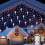White LED icicle curtain lights Christmas light string decoration 1