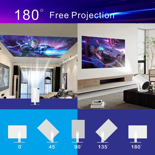 5G 4K Projector Smart HD LED WiFi Bluetooth HDMI USB Android Office Home Theater 1