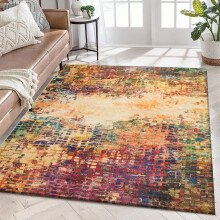 (160 X 230 cm, Vibrant) Traditional Cashmere Large Area Rug Luxury Vintage Carpets for Living Room & Door Mat