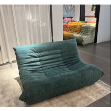 (2 seater, Peacock green) Togo sofa bean bag chair Fireside chair adult lazy floor sofa, ergonomic high-density foam floor chair, 1/2/3 seater free combination