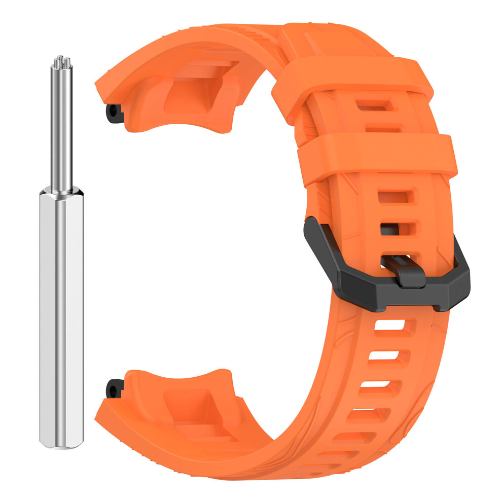 (Orange) Watch Strap Watch Band For Amazfit T-Rex3 Silicone Single Color Orange 663250736824