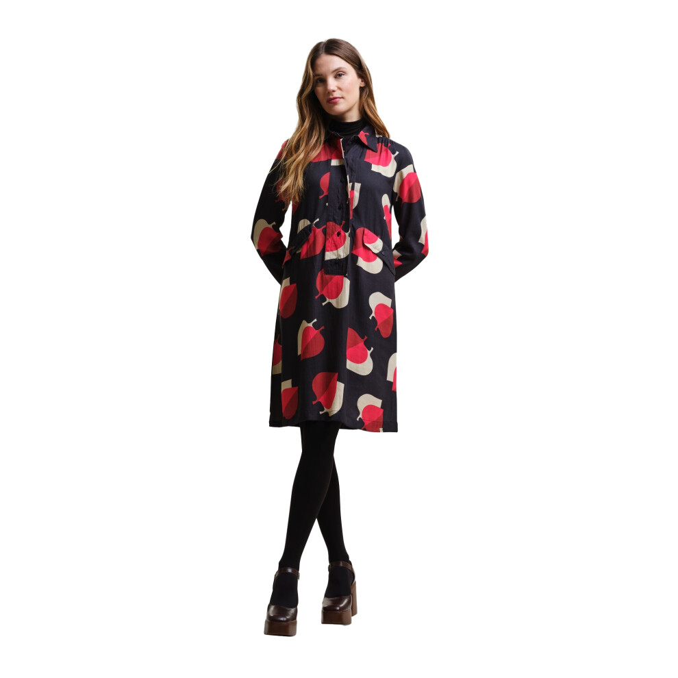 (8 UK, Shadow Elm Pink) Regatta Womens/Ladies Orla Kiely Leaf Print Dress