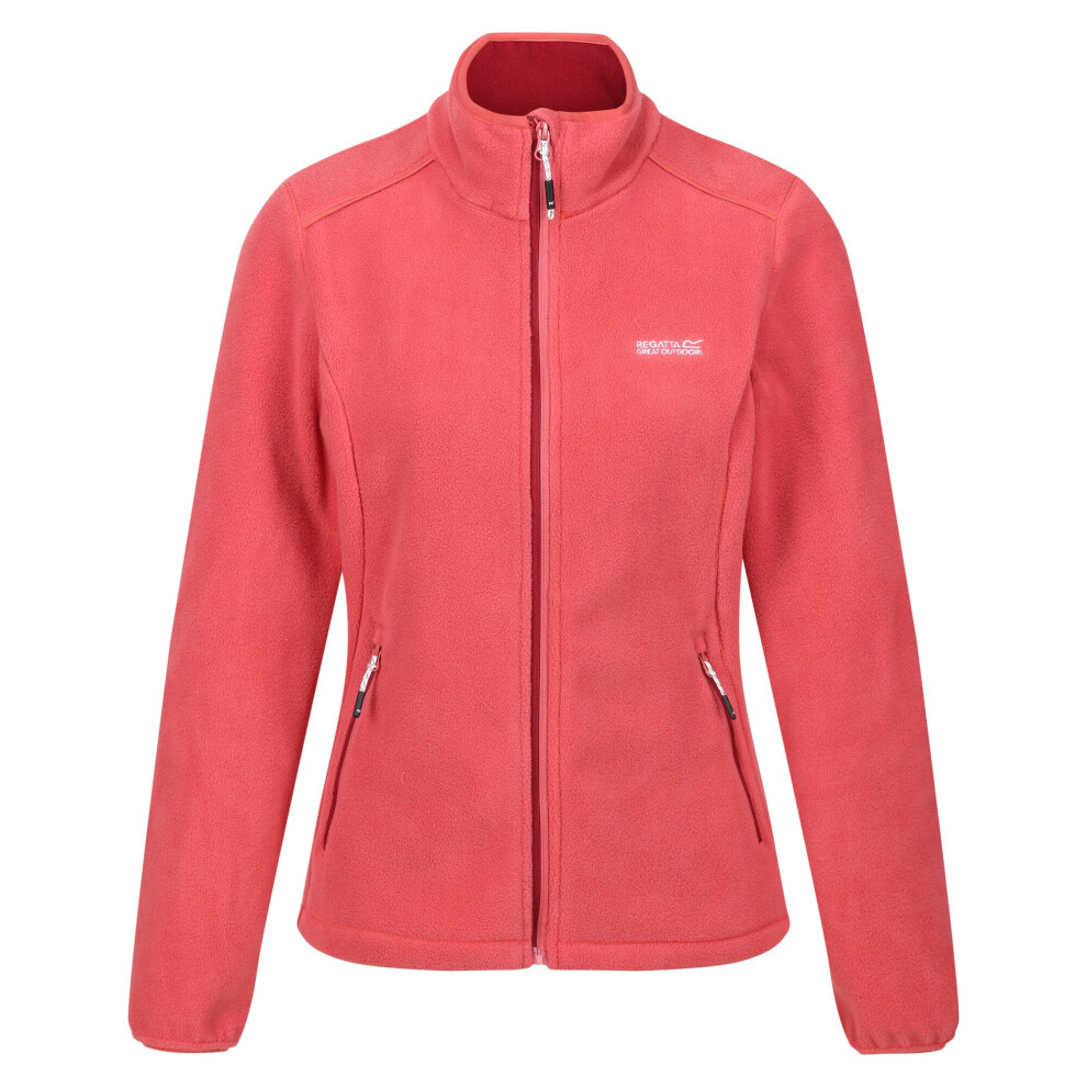 (14 UK, Mineral Red/Rumba Red) Regatta Womens/Ladies Floreo IV Full Zip Fleece Jacket