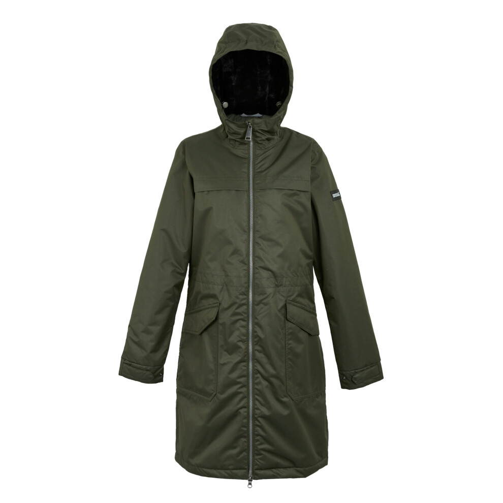 (18 UK, Dark Khaki/Black) Regatta Womens/Ladies Romine II Waterproof Jacket