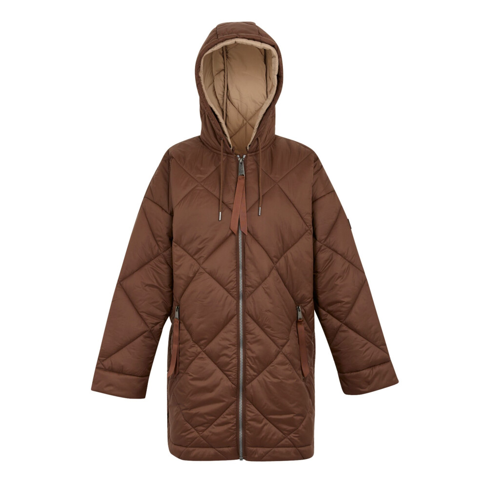 (14 UK, Dark Brown/Warm Taupe) Regatta Womens/Ladies Emila Quilted Jacket