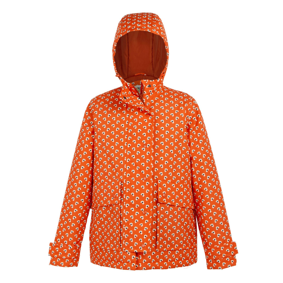 (16 UK, Red) Regatta Womens/Ladies Orla Kiely Clover Mid Length Waterproof Jacket