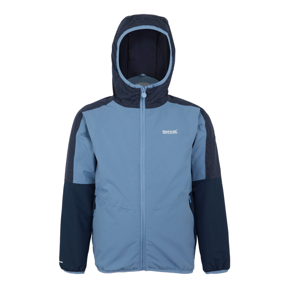 (14 Years, Coronet Blue/Navy) Regatta Childrens/Kids Volcanics VIII Terrain Print Reflective Jacket