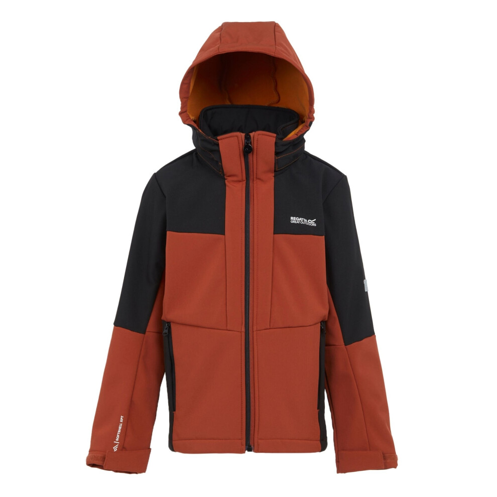 (5-6 Years, Red Ochre/Black) Regatta Childrens/Kids Haydenbury II Soft Shell Jacket