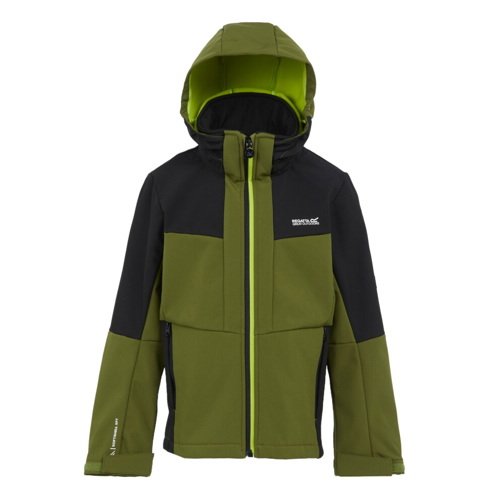 (15-16 Years, Nephrite Green/Black) Regatta Childrens/Kids Haydenbury II Soft Shell Jacket