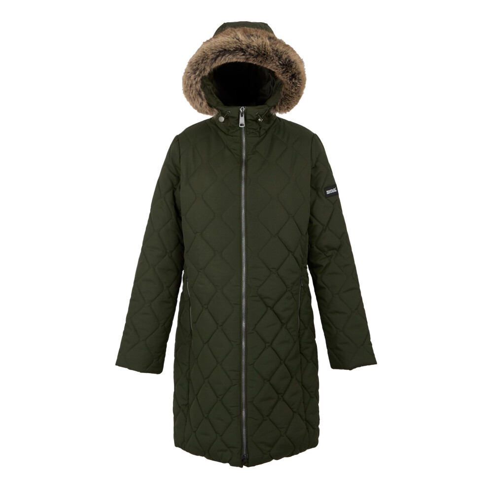 (12 UK, Dark Khaki) Regatta Womens/Ladies Fritha III Insulated Parka