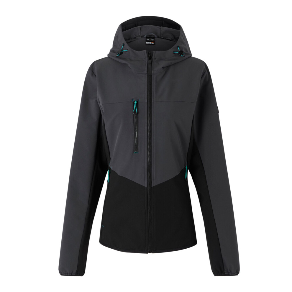 (14 UK, Slate Grey/Black) Regatta Professional Womens/Ladies Ada Stretch Soft Shell Jacket