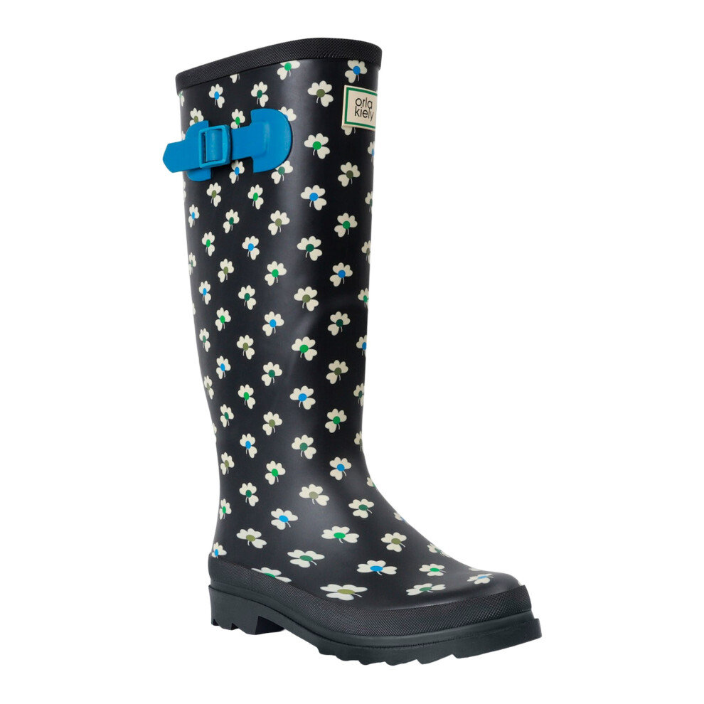 (6 UK, Black) Regatta Womens/Ladies Orla Kiely Hi II Clover Wellington Boots